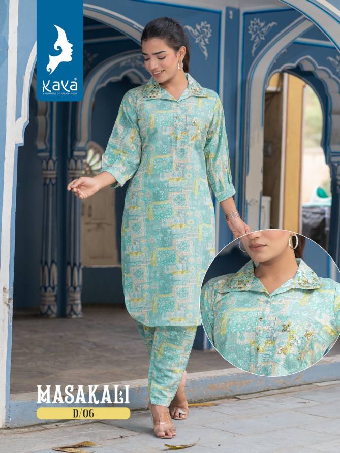 Masakali By Kaya Printed Kurti With Bottom Catalog
